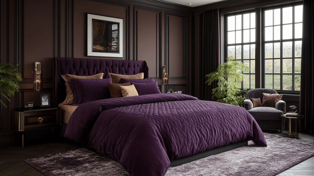 Purple Earthy Bedroom
