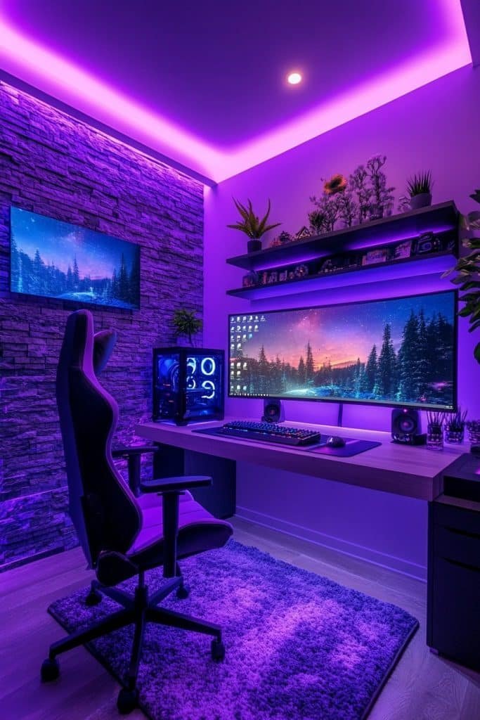 Sleek Urban Gaming Room