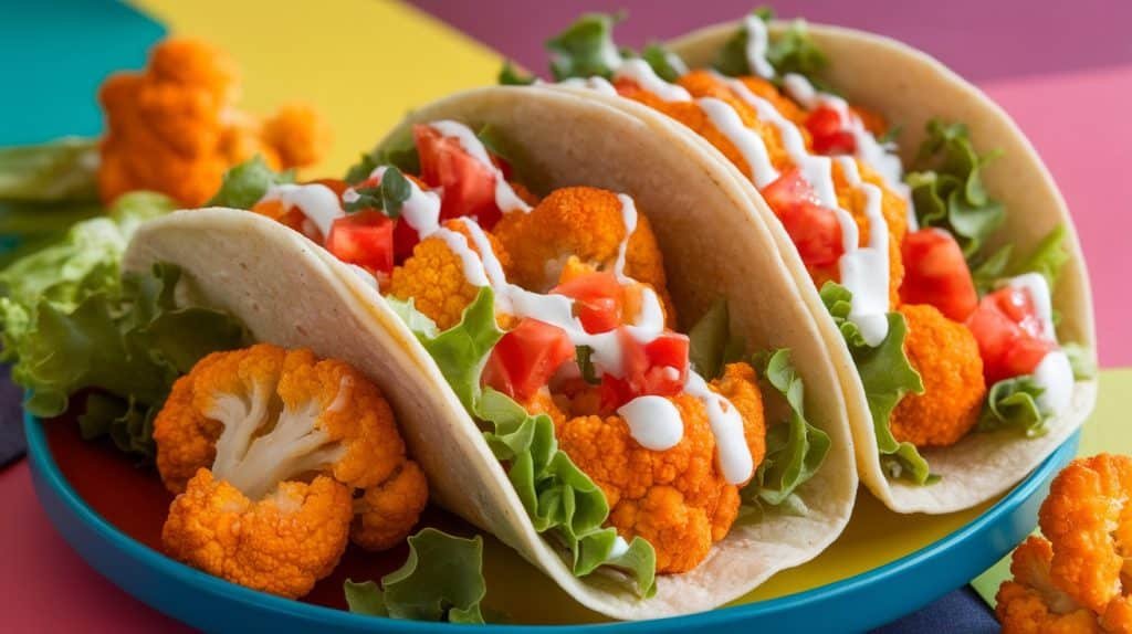 10-Minute Crispy Buffalo Cauliflower Tacos
