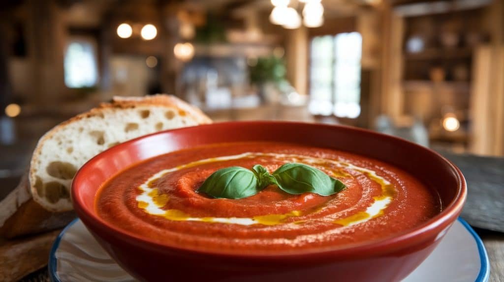 10-Minute Creamy Tomato and Basil Soup
