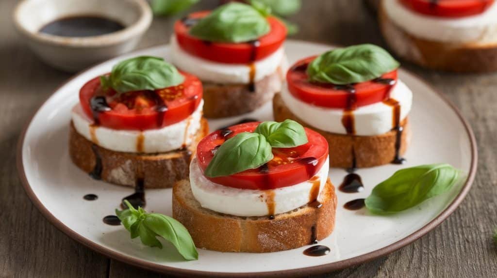 10-Minute Caprese Toast with Balsamic Glaze