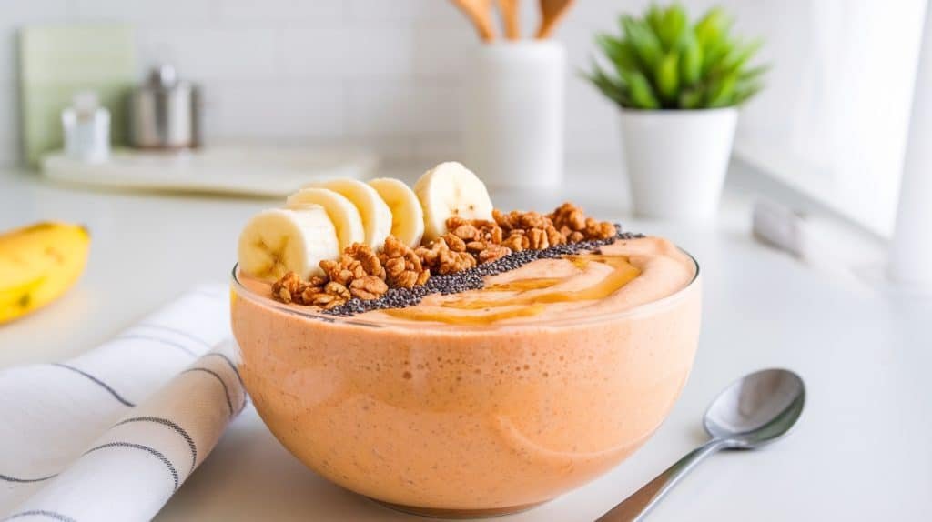 10-Minute Peanut Butter Banana Smoothie Bowl