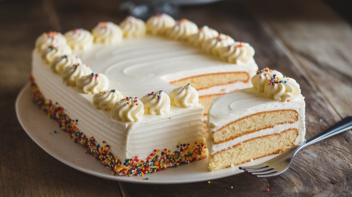 Classic Vanilla Sheet Cake Recipe - Courtneys World
