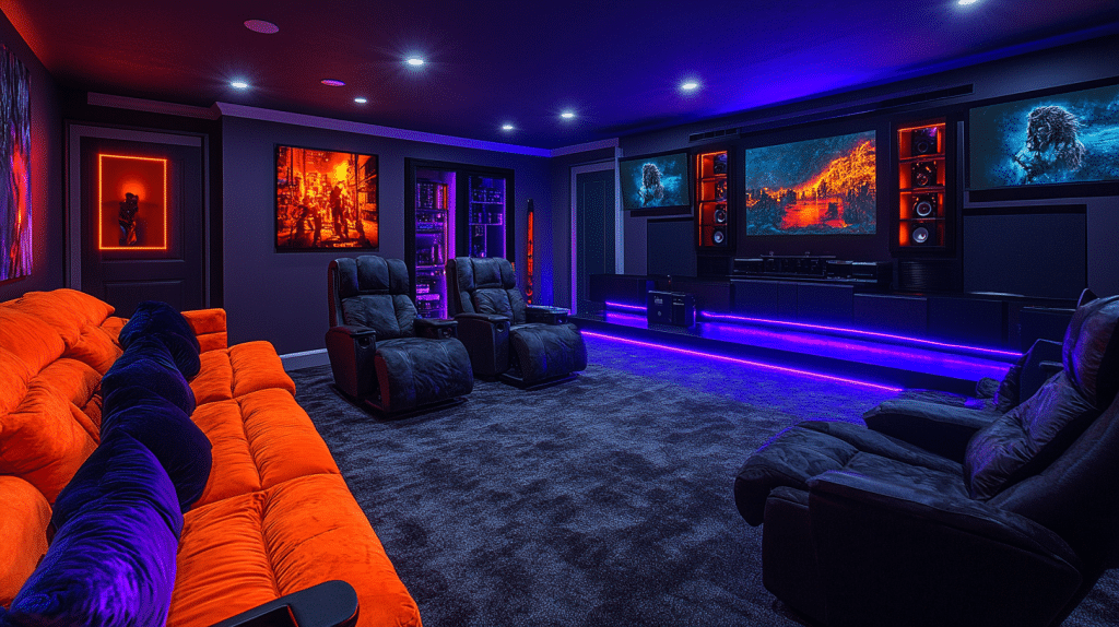 basement family room