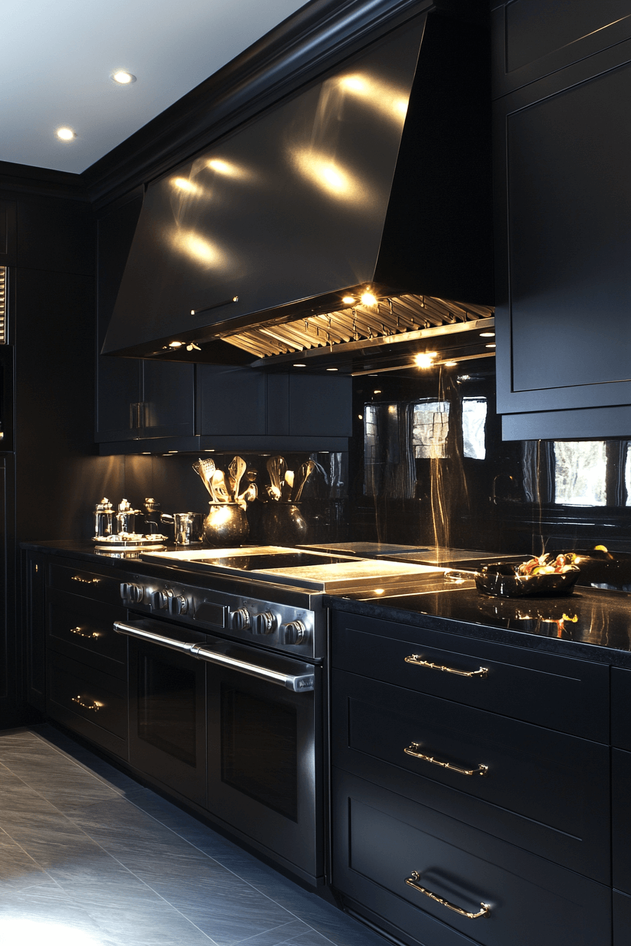 dark kitchen aesthetic