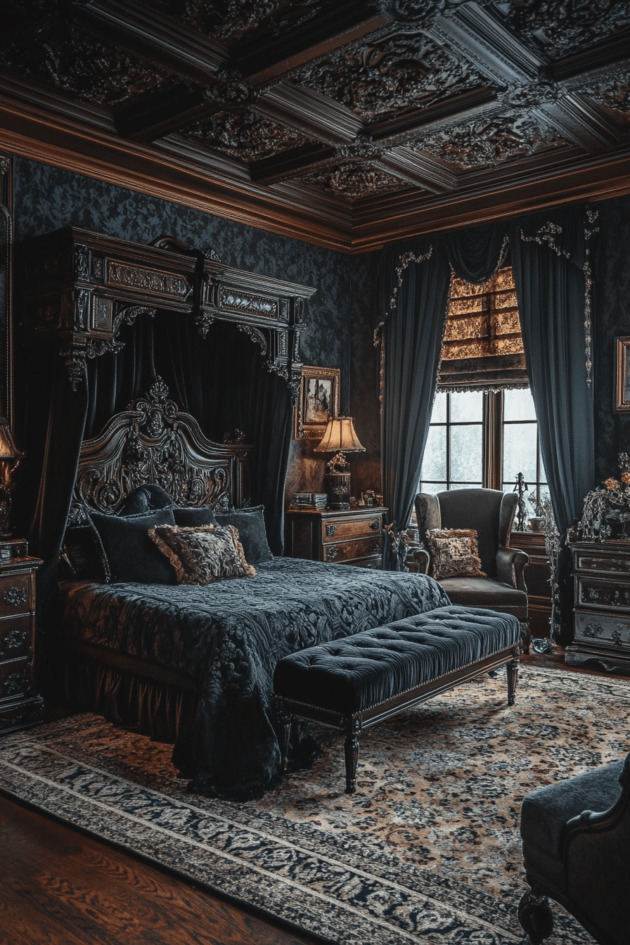 moody vintage bedroom