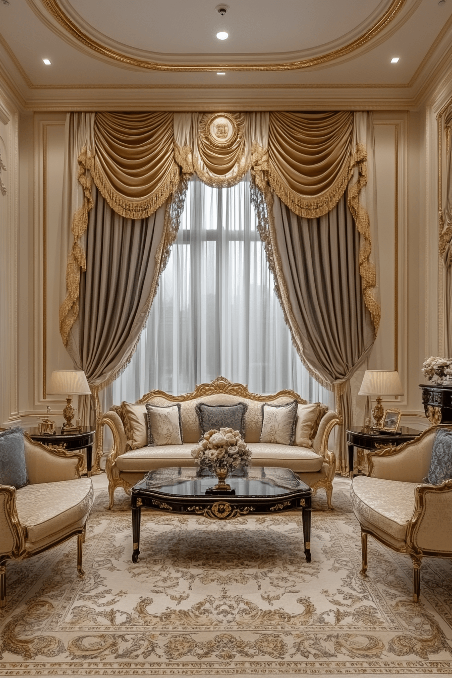 neoclassical interior living rooms