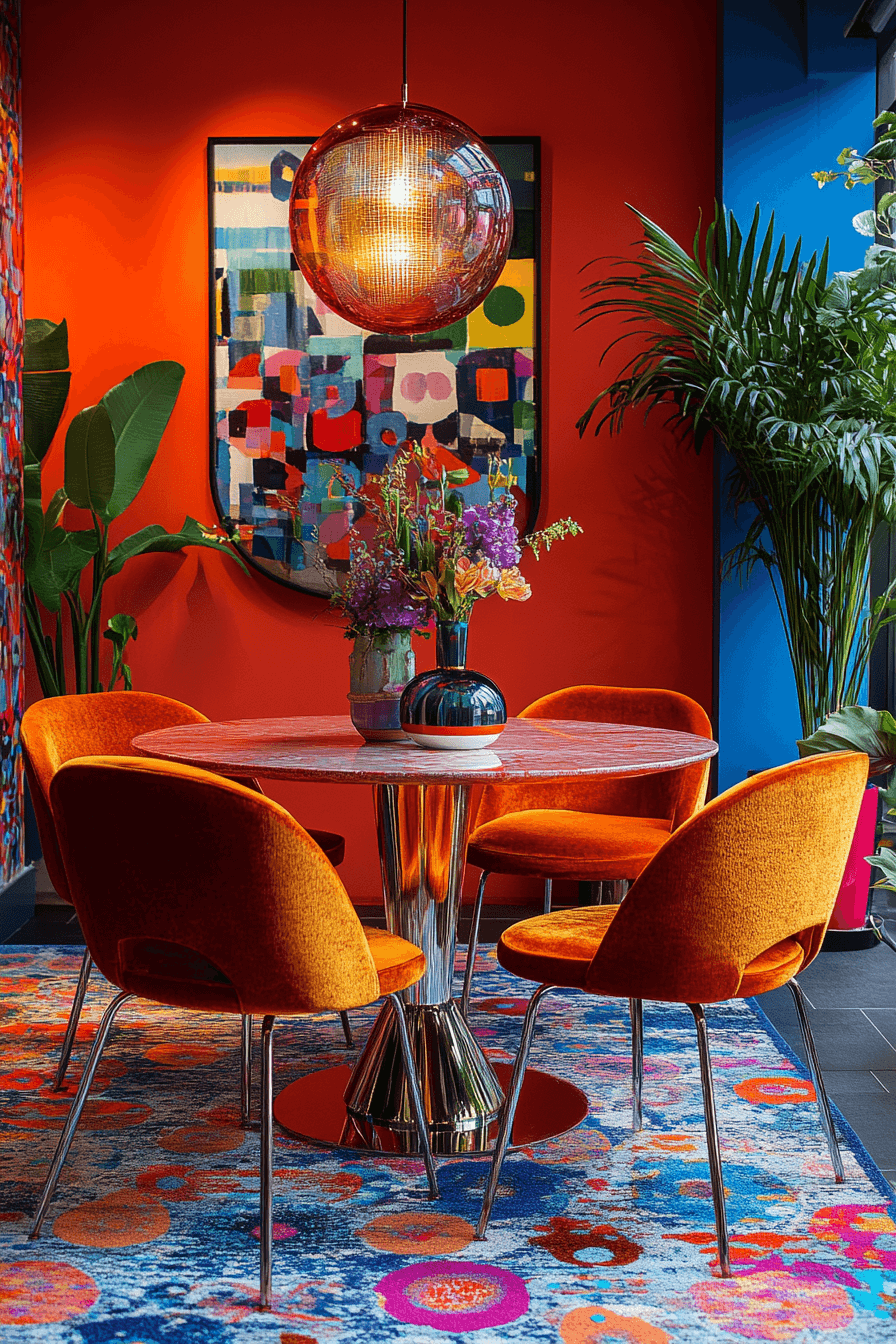 modern vintage dining room