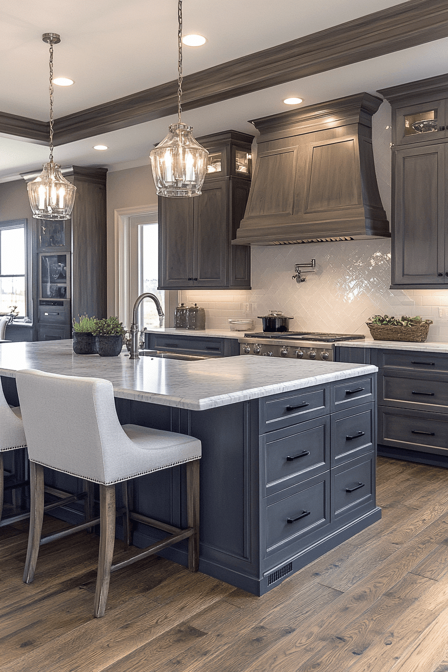 grey kitchen cabinets