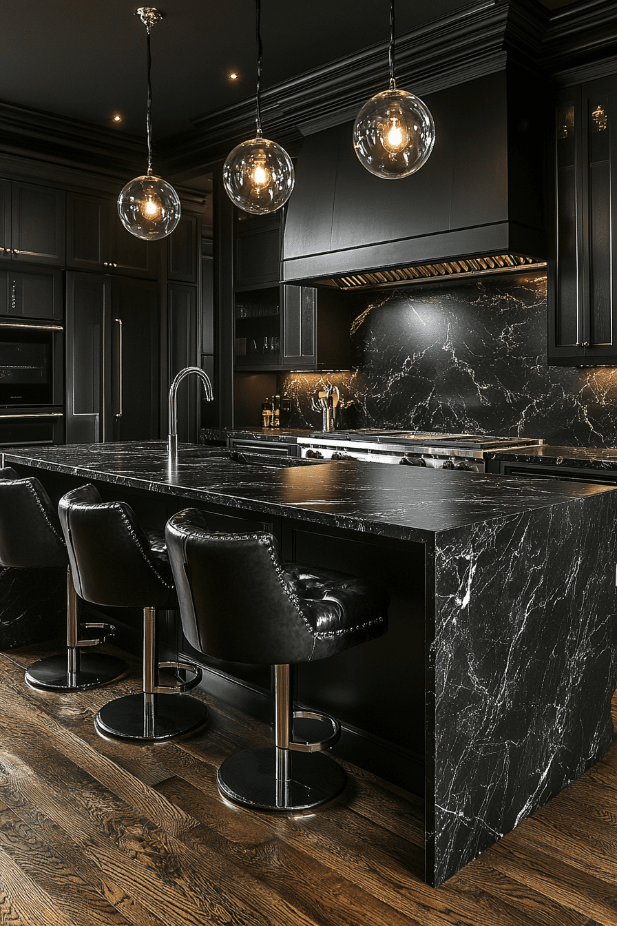 dark kitchen aesthetic