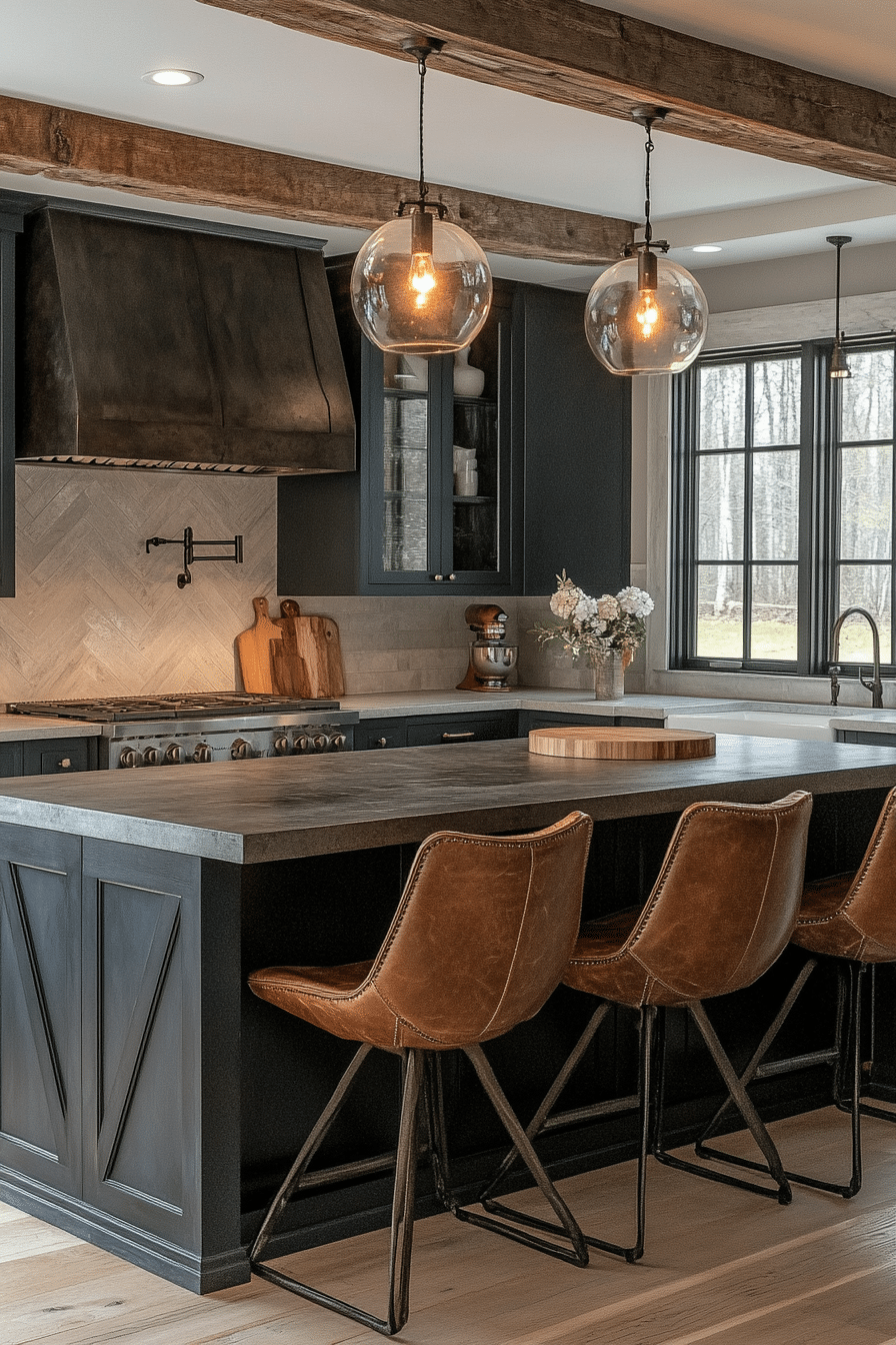 moody farmhouse kitchen