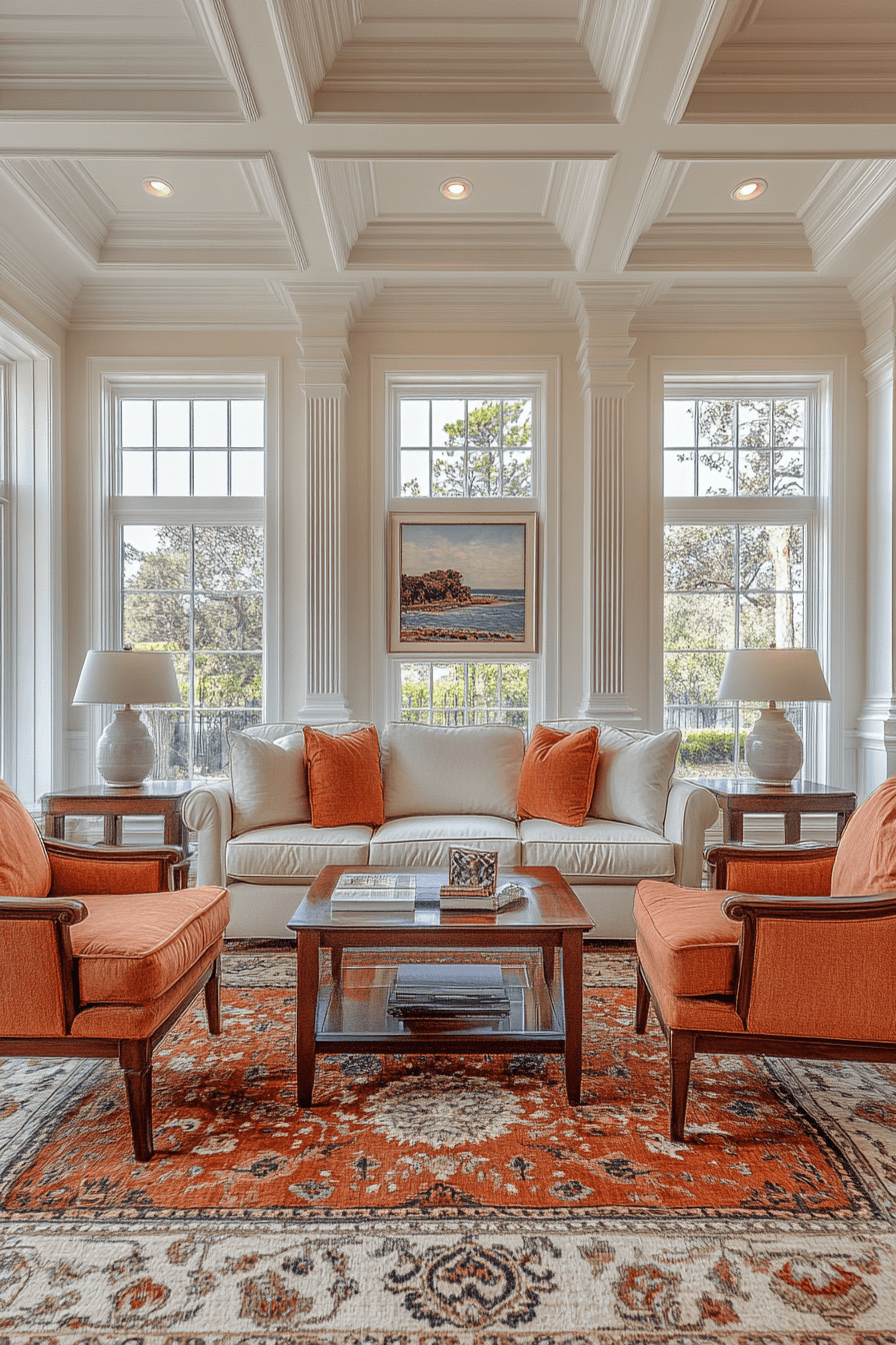 neoclassical interior living rooms