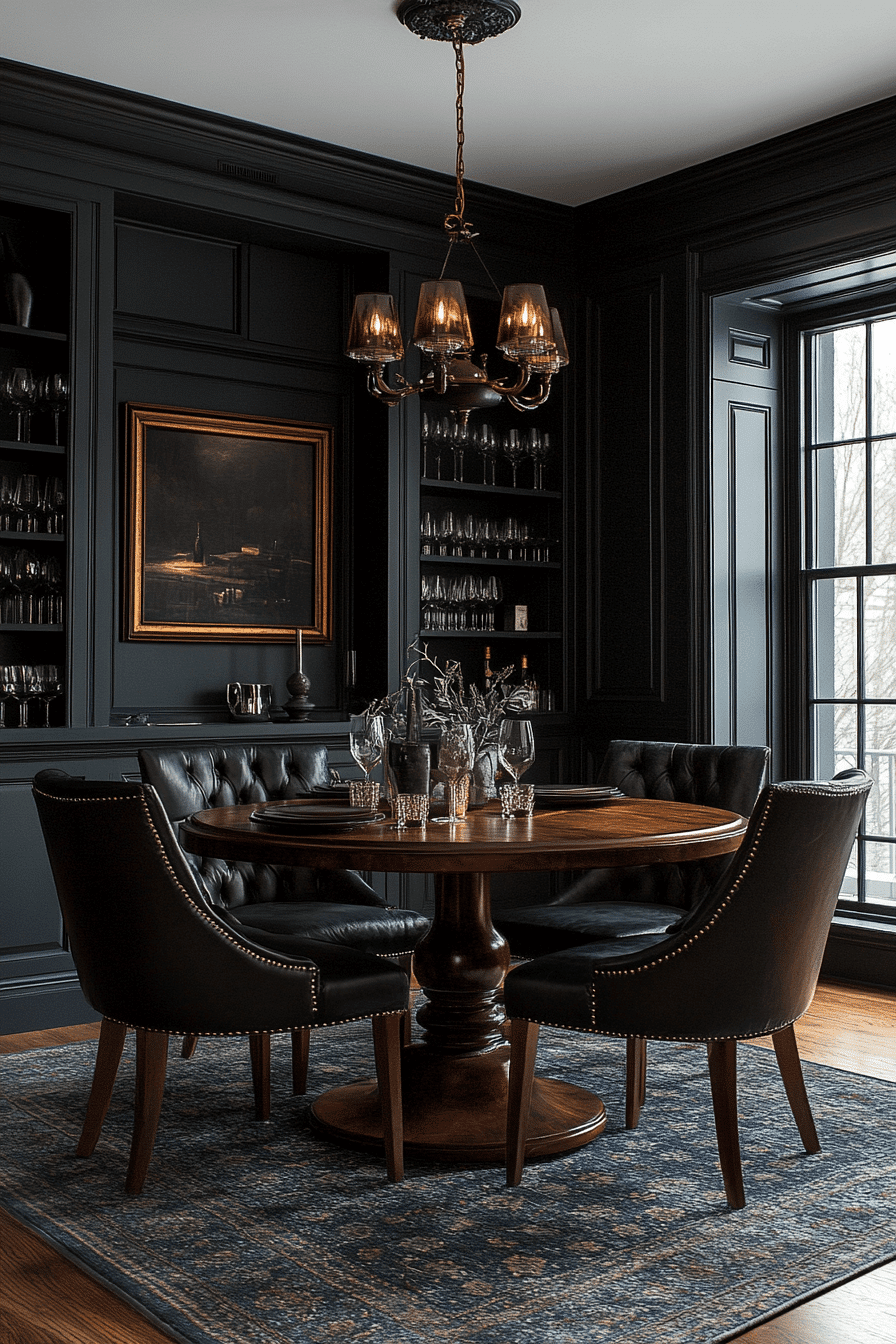 moody dining room