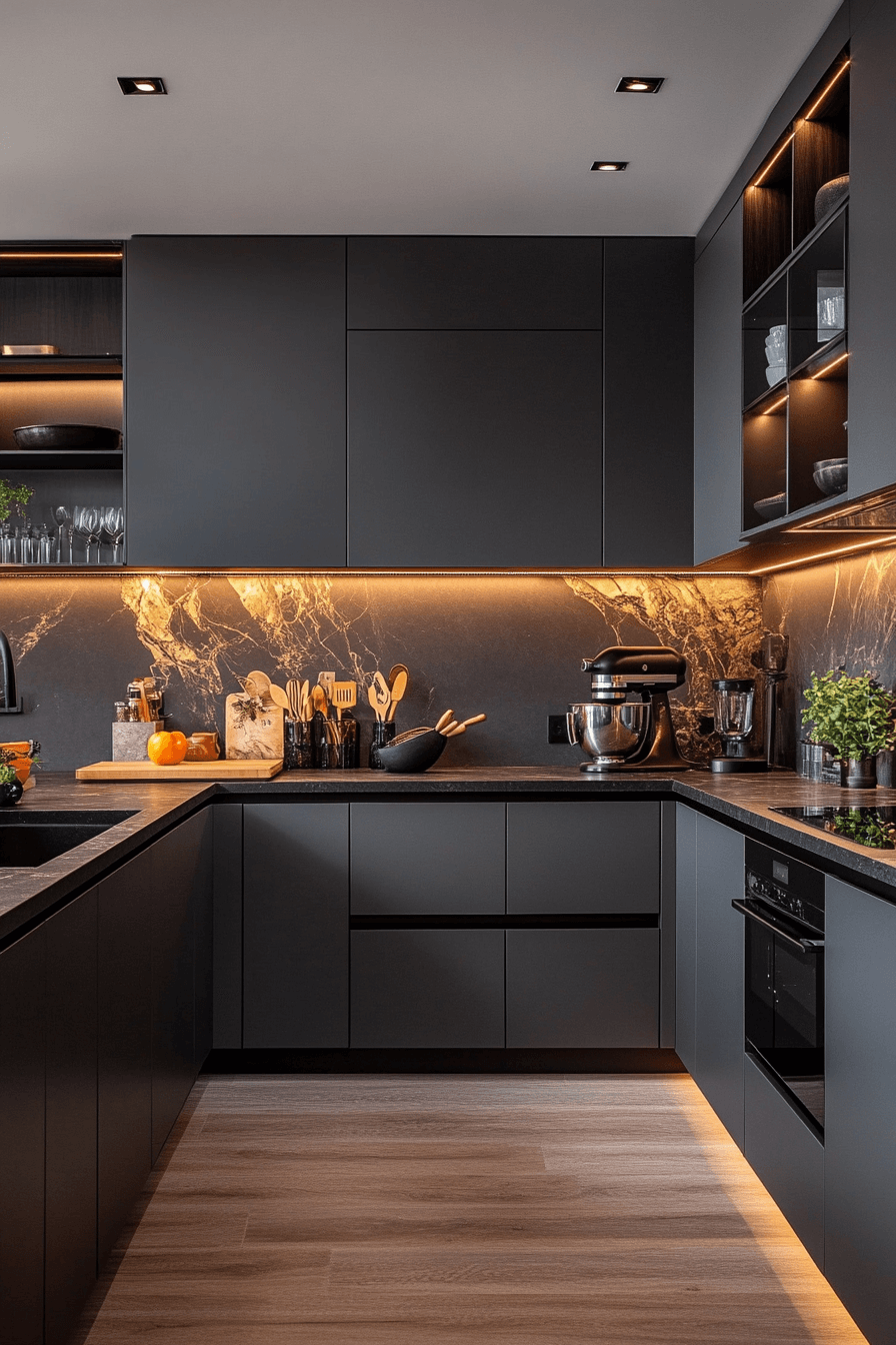 grey kitchen cabinets