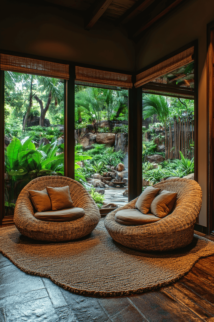 tropical living room