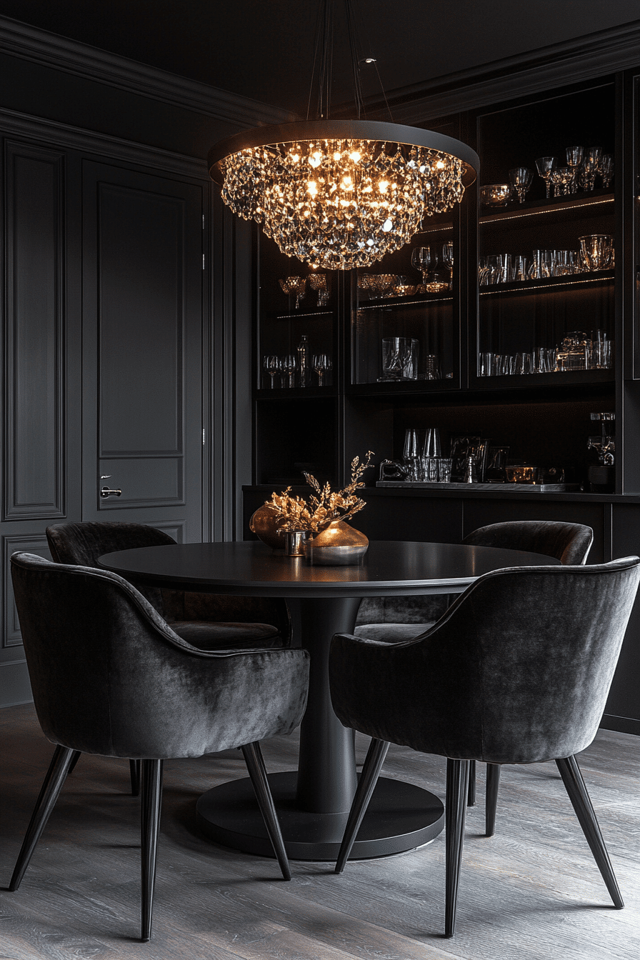 moody vintage dining room