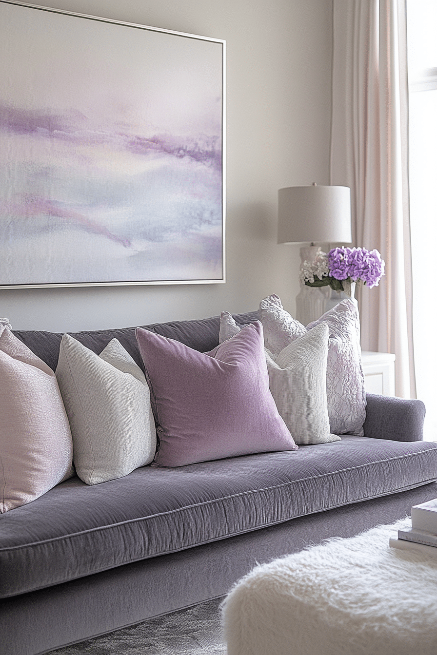 Charcoal sofa living room