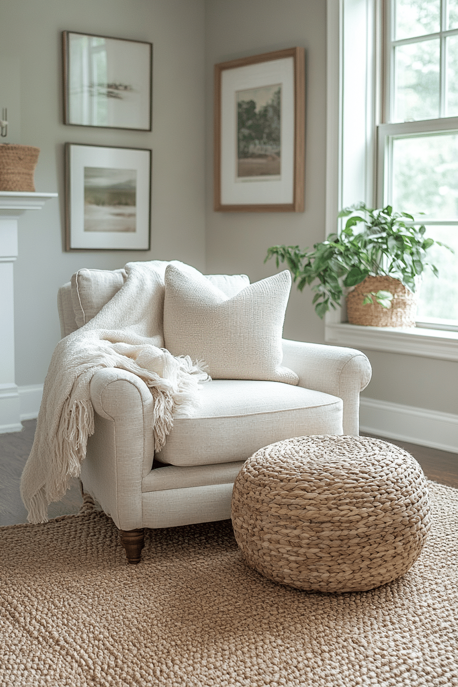 boho mid century modern living room