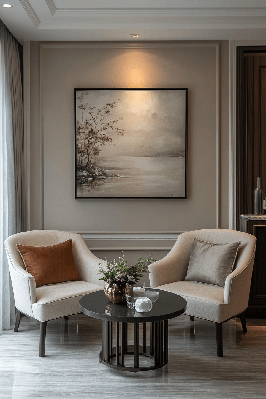 neoclassical interior living rooms