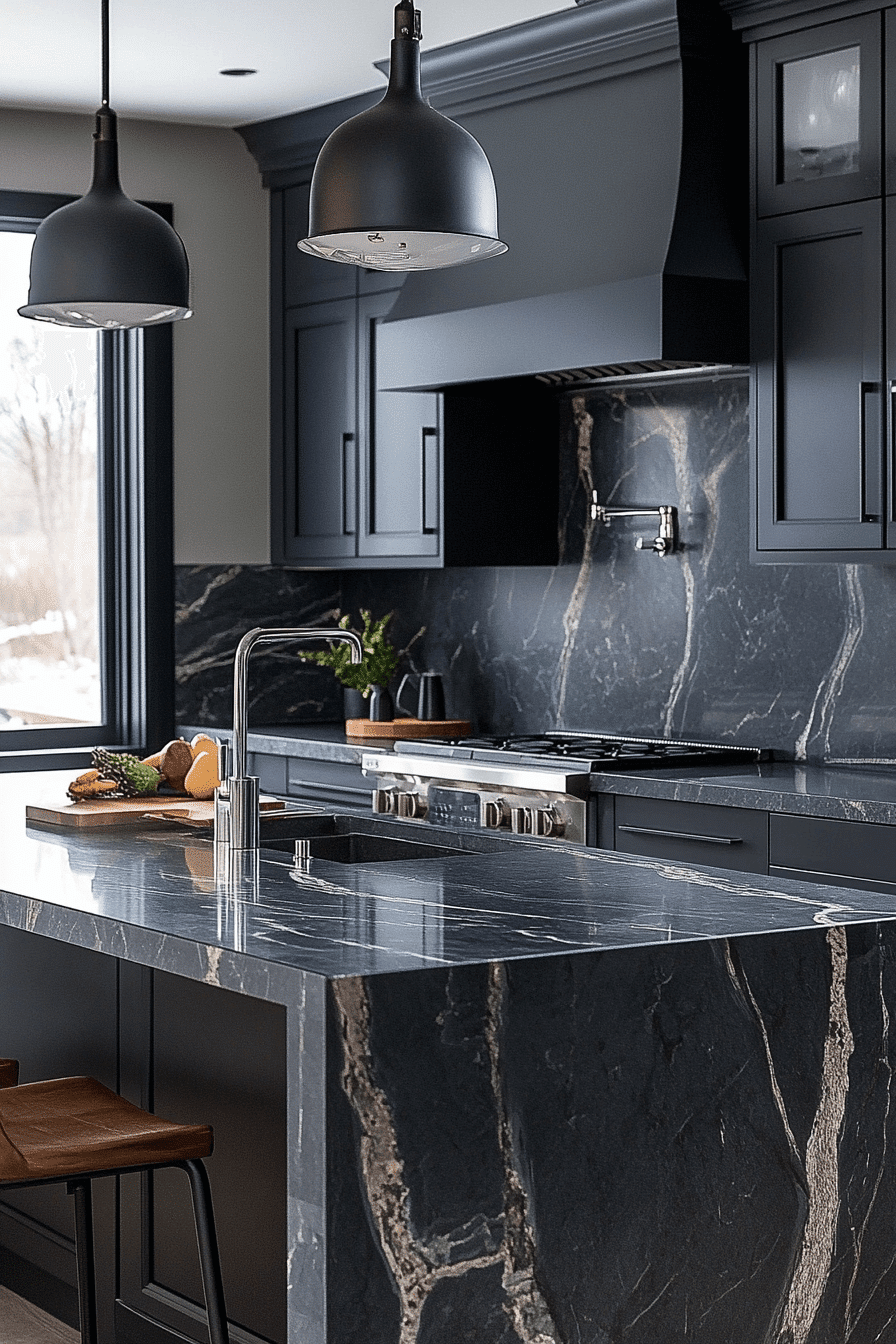 dark kitchen aesthetic