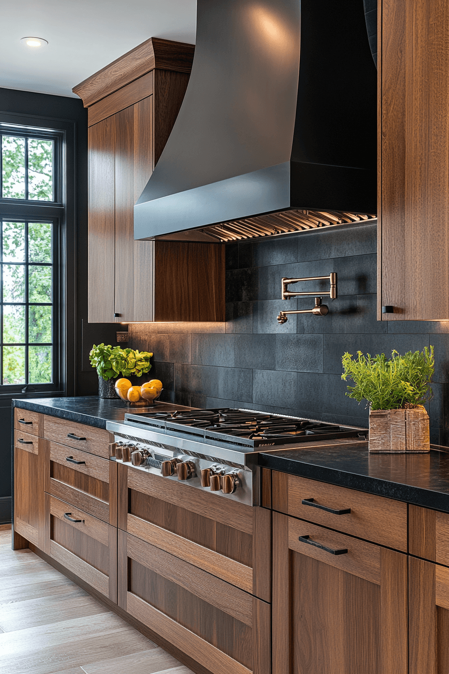 dark kitchen aesthetic