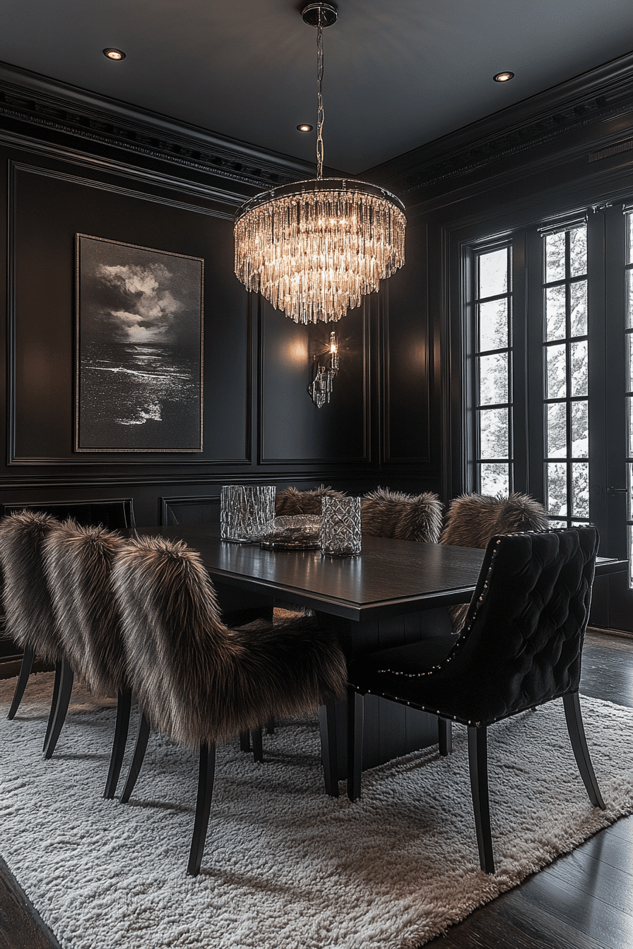moody dining room