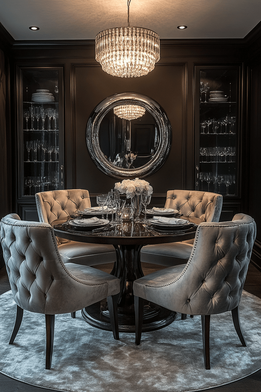 moody vintage dining room
