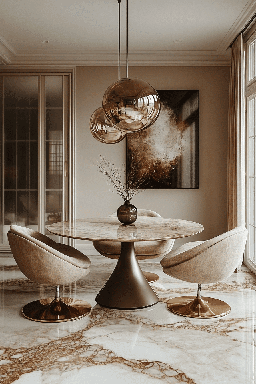 modern vintage dining room