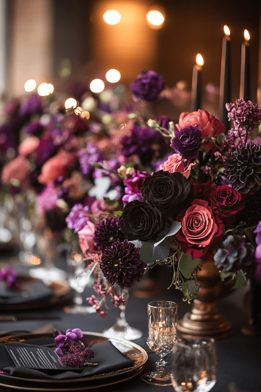 moody romantic wedding decor