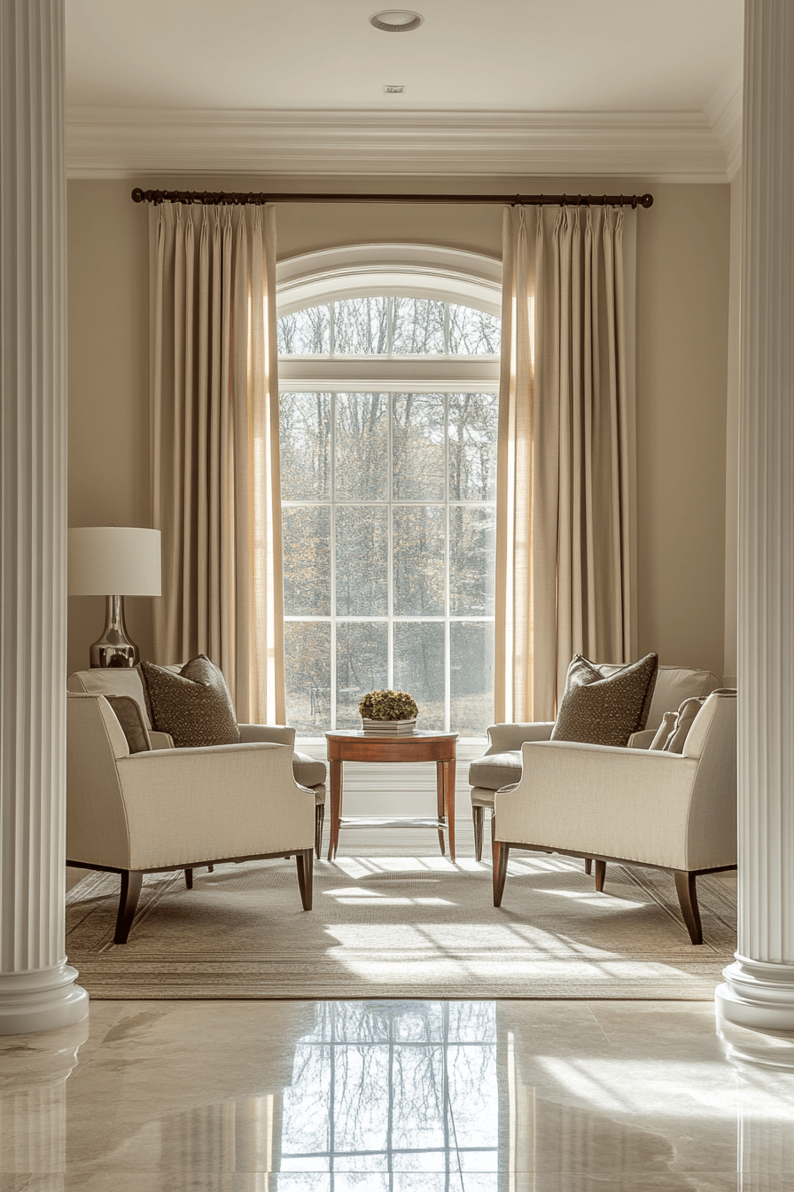 neoclassical interior living rooms