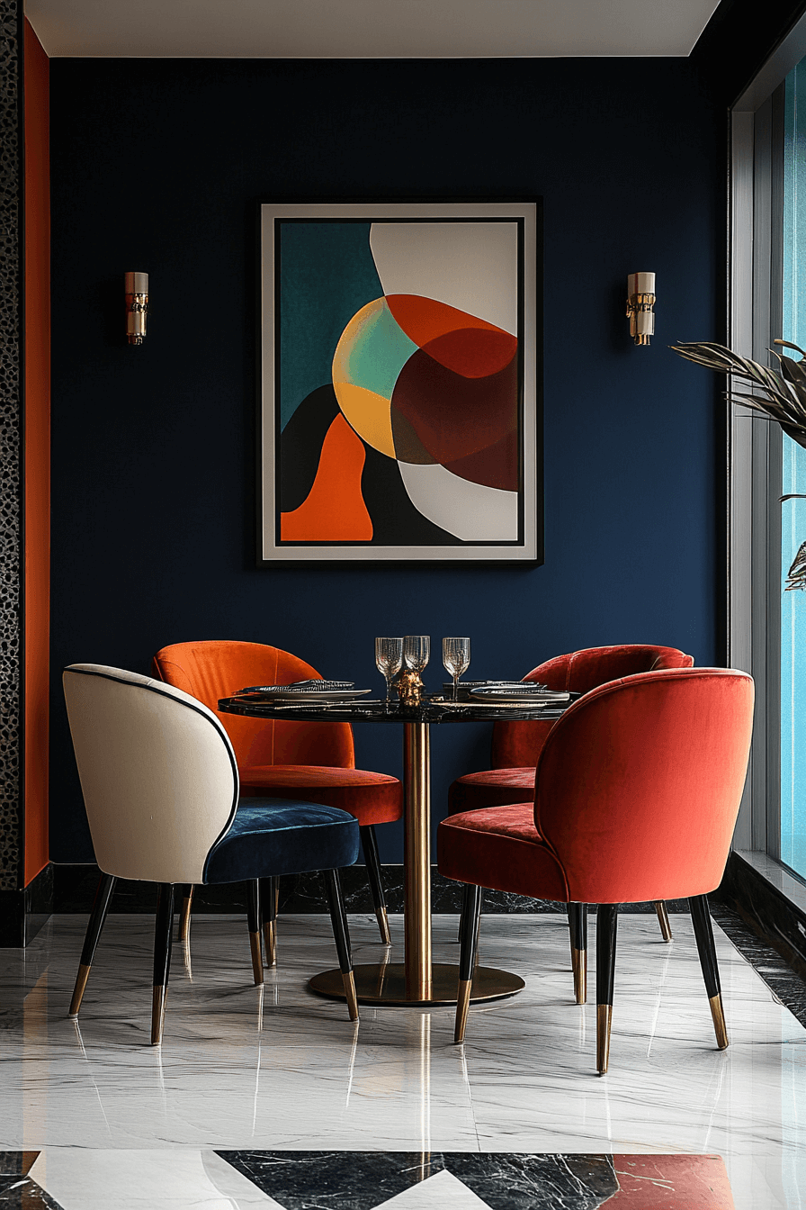 moody vintage dining room