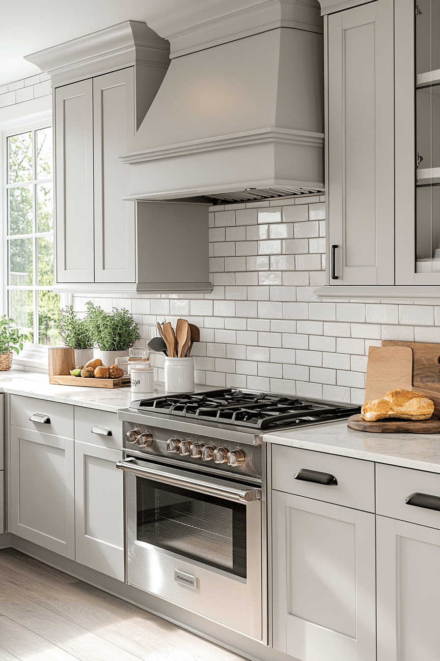 grey kitchen cabinets