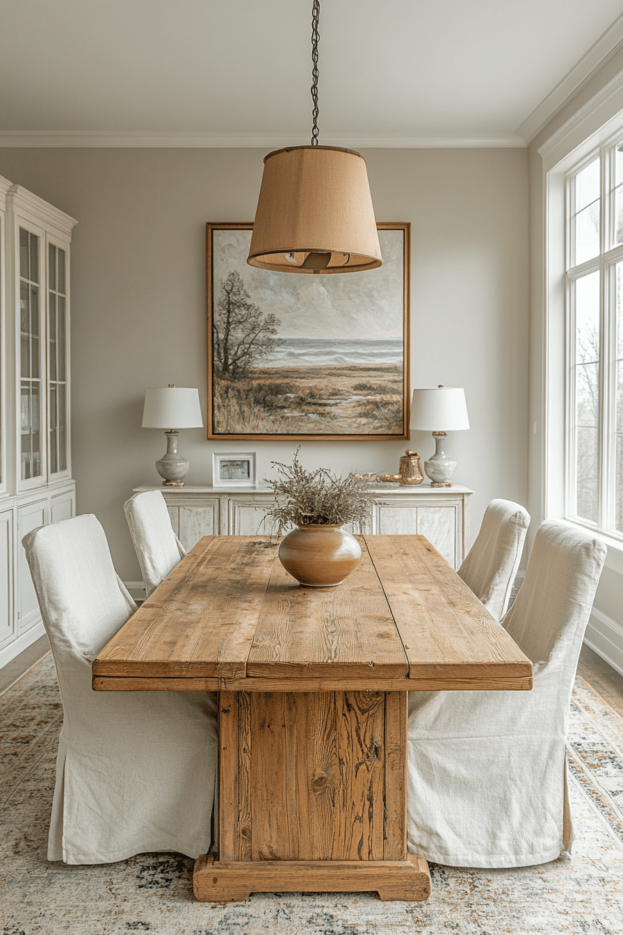 modern vintage dining room