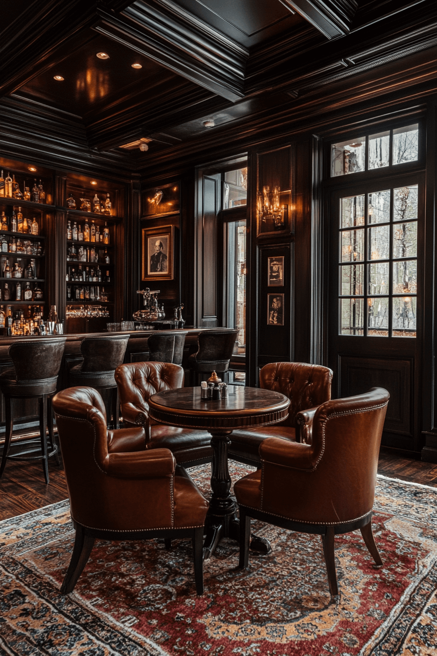 moody vintage dining room