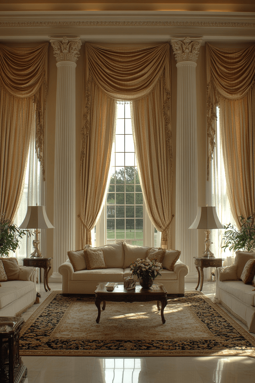 neoclassical interior living rooms