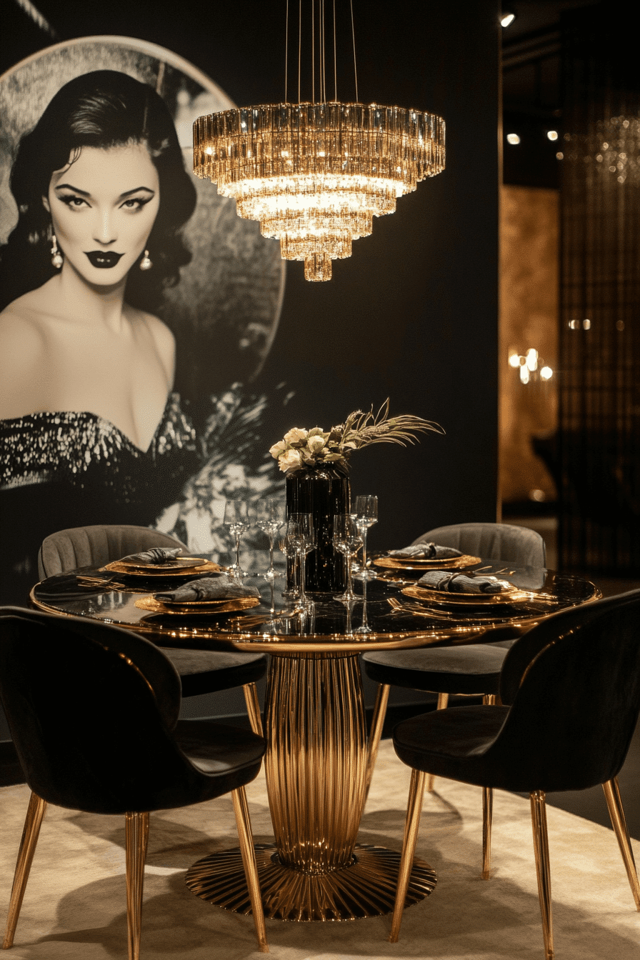 moody vintage dining room