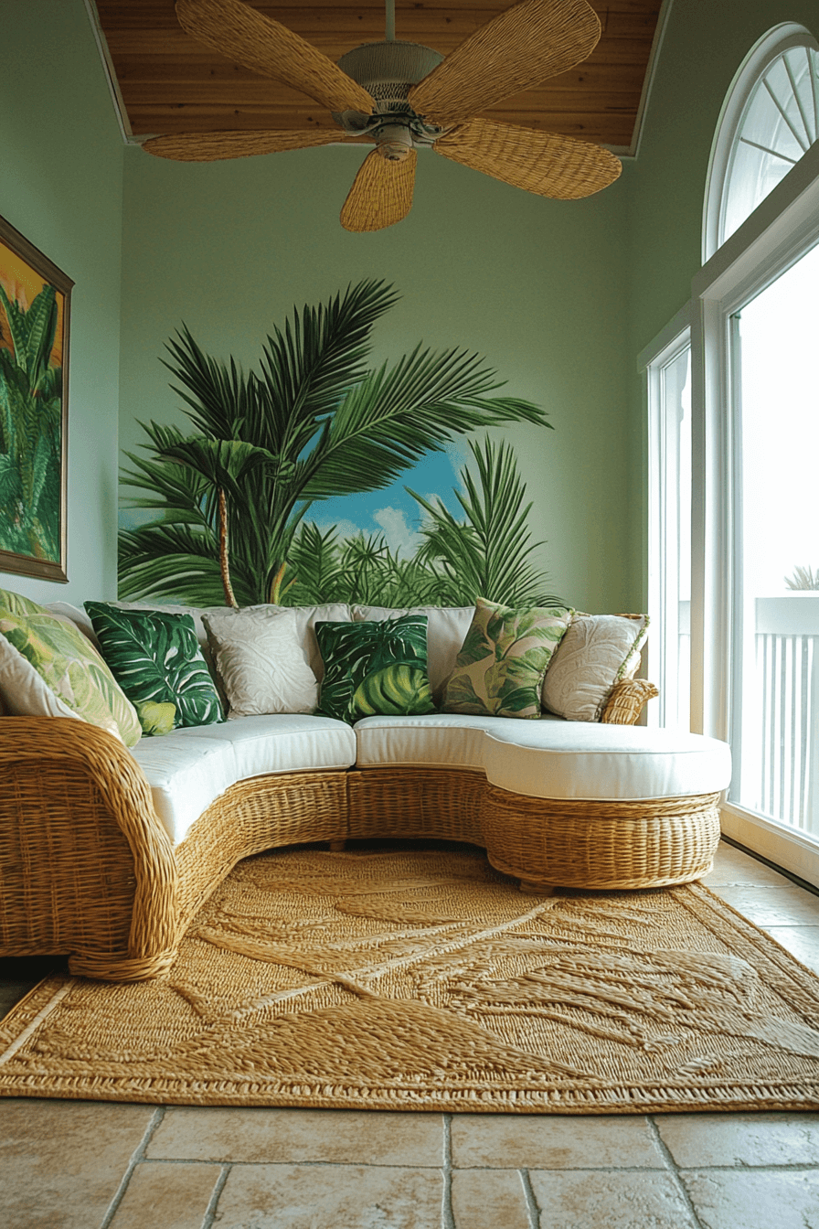 tropical living room