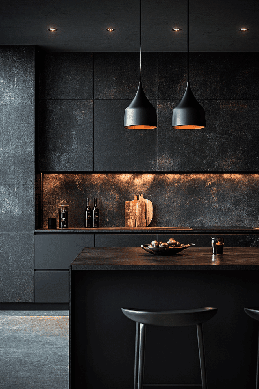 dark kitchen aesthetic