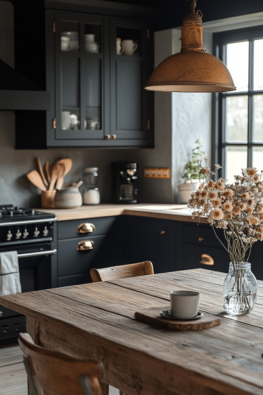 moody farmhouse kitchen