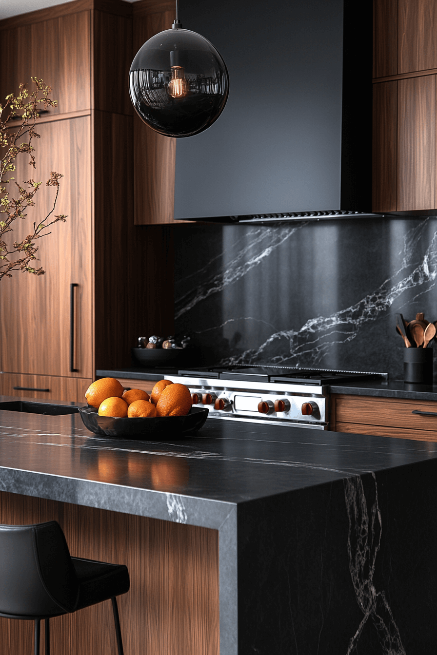 dark kitchen aesthetic