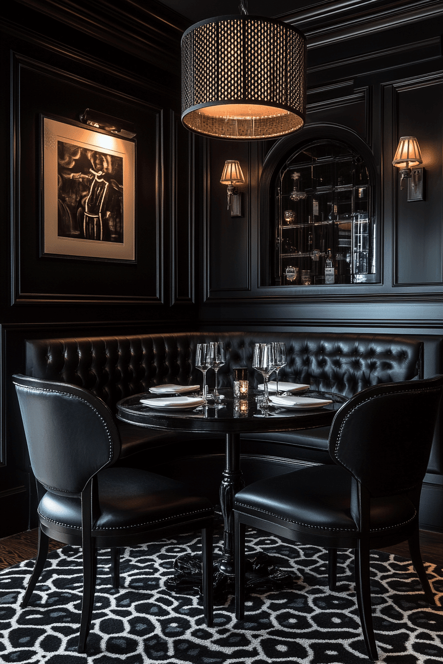 moody vintage dining room