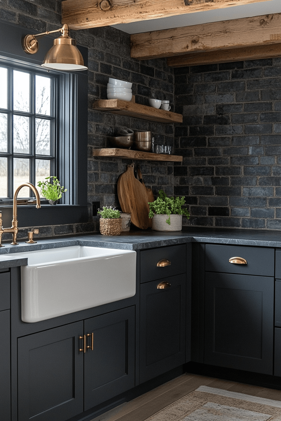 dark kitchen aesthetic