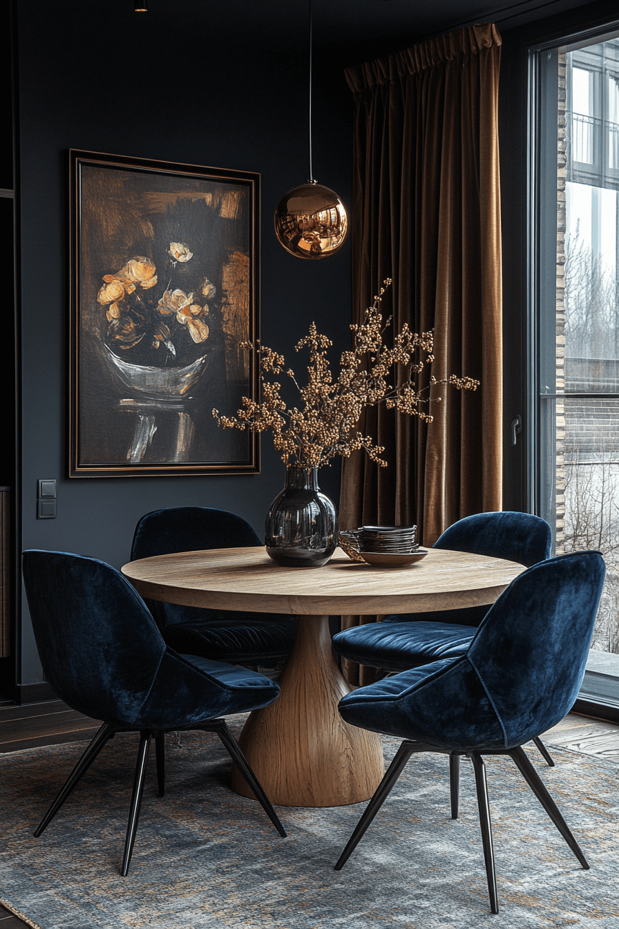 moody vintage dining room
