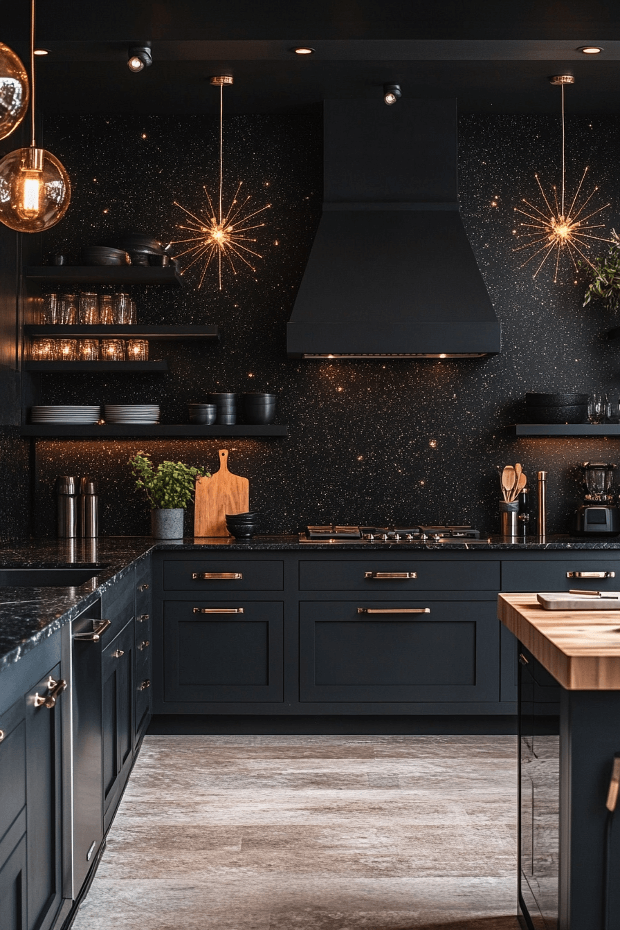 small moody kitchen