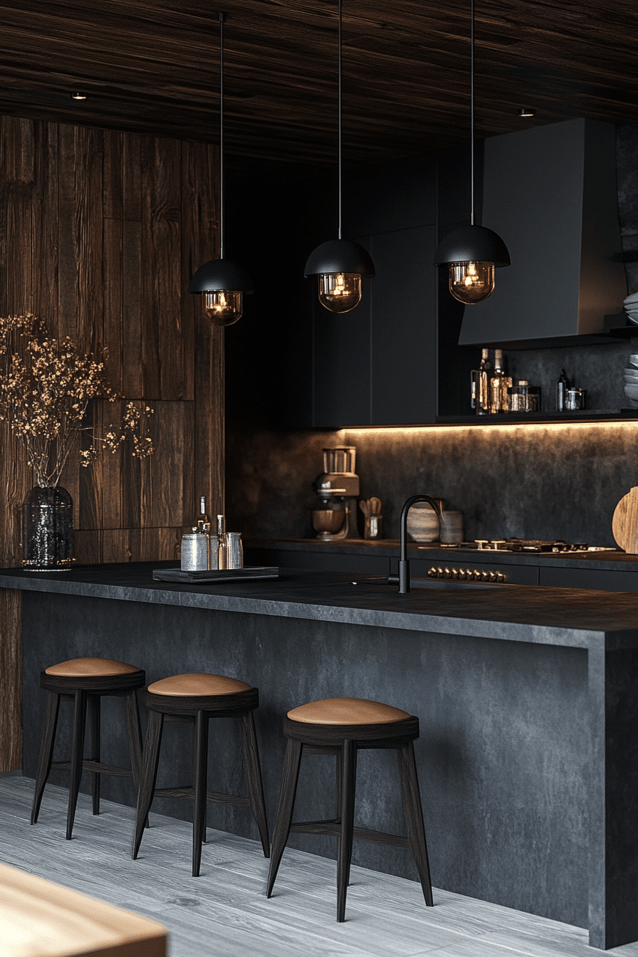 dark kitchen aesthetic