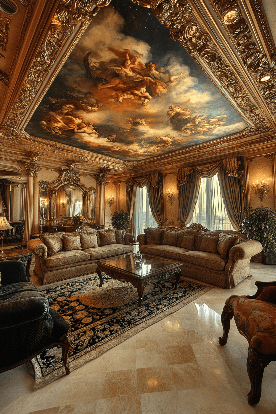 neoclassical interior living rooms