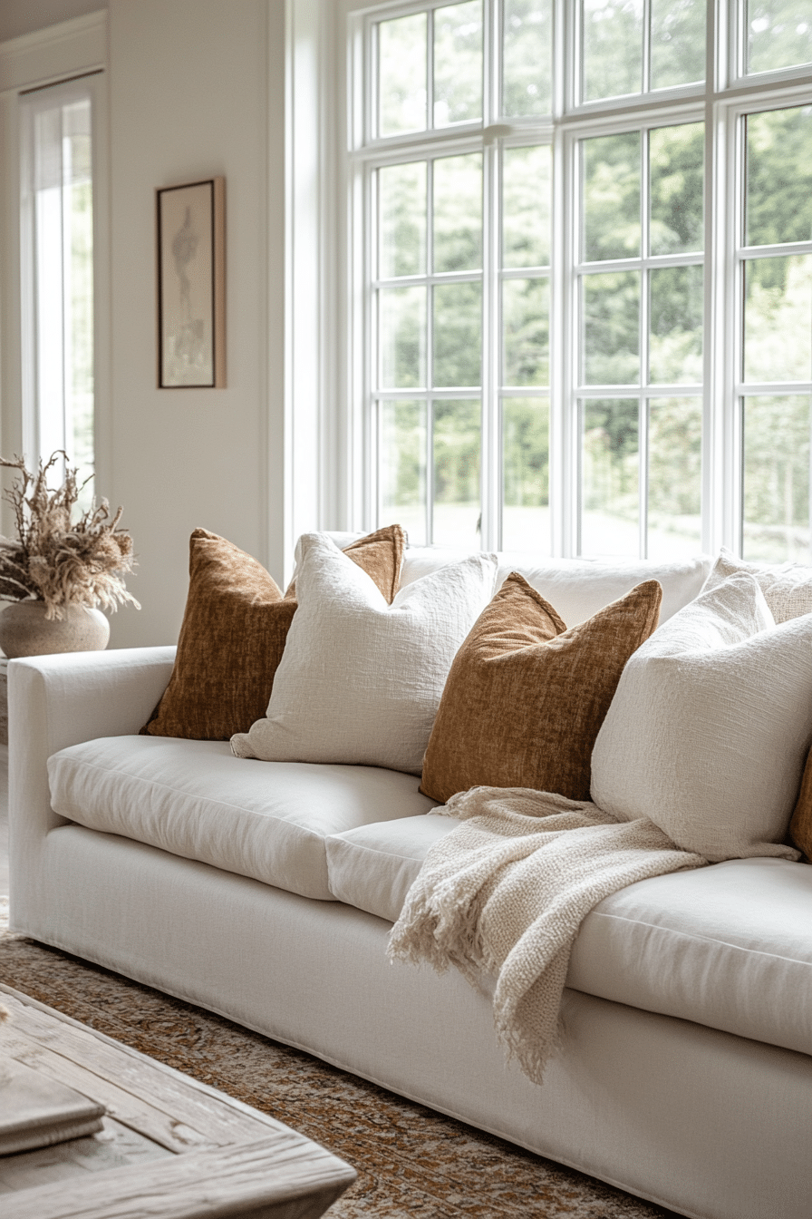 boho mid century modern living room