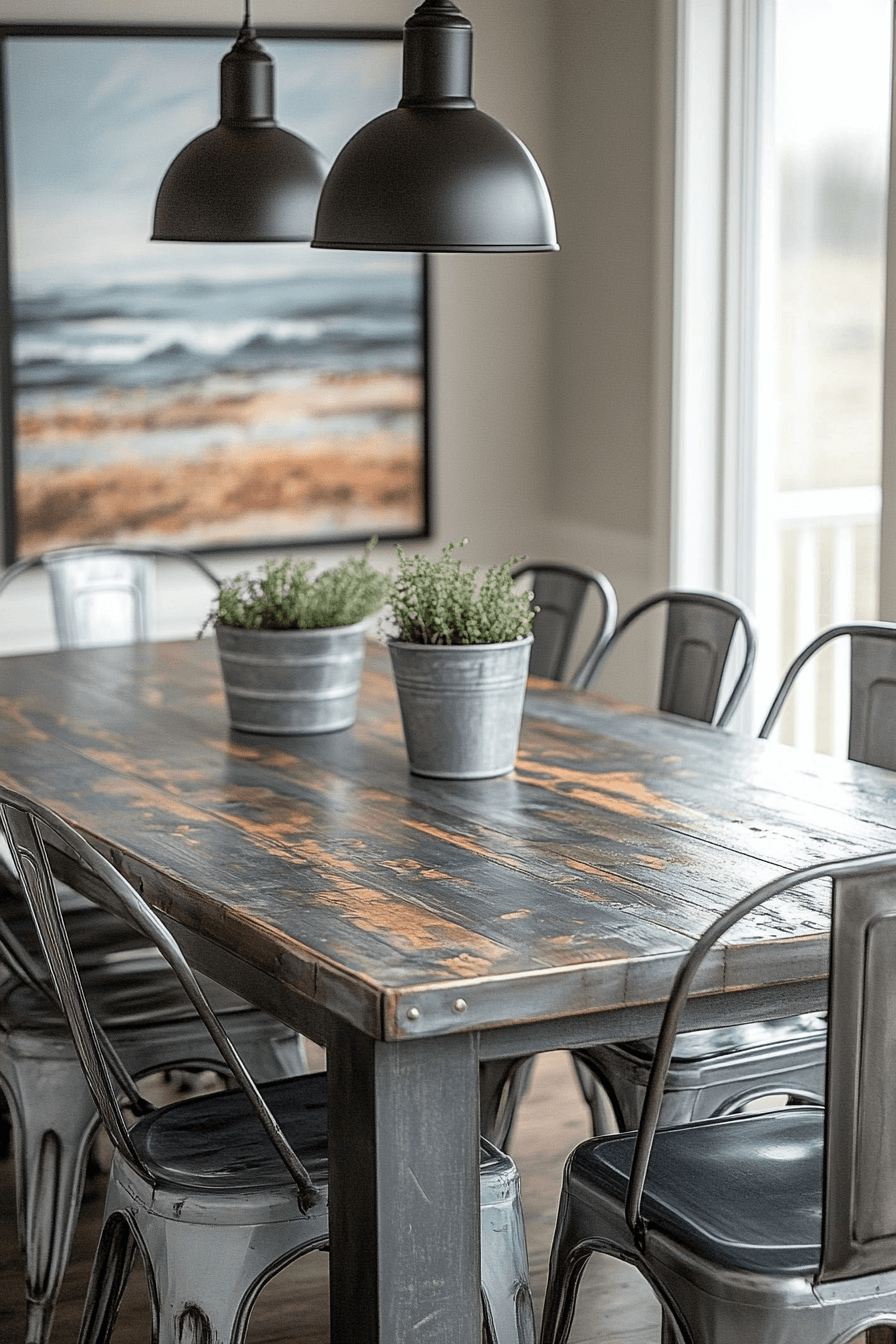 modern vintage dining room