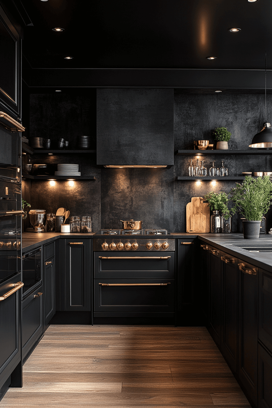 small moody kitchen