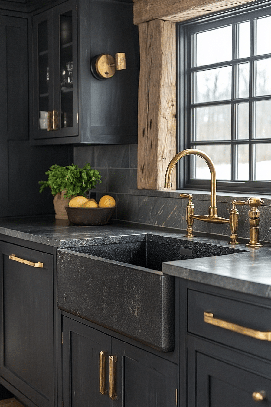 moody farmhouse kitchen